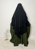 Charger l'image dans la visionneuse de la galerie, Khimar Tarha 3 voiles pointu Mousseline
