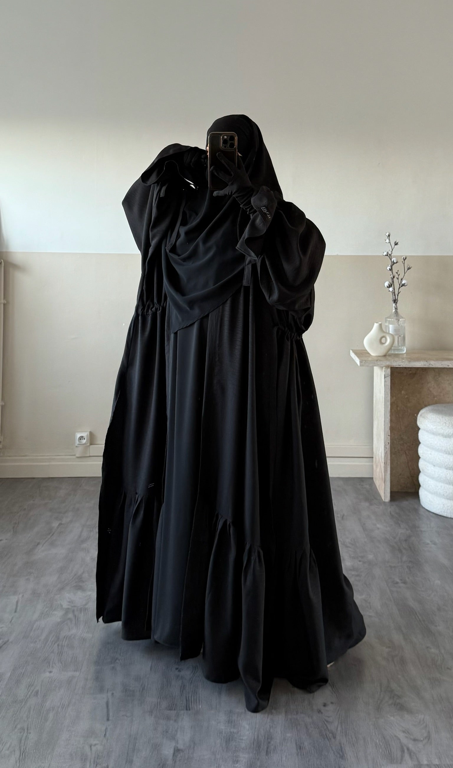 Set Imany Kimono effet Lin + sous abaya