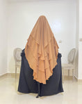 Charger l'image dans la visionneuse de la galerie, Khimar Tarha 3 voiles arrondi Mousseline
