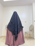 Charger l'image dans la visionneuse de la galerie, Khimar Tarha 3 voiles pointu Mousseline