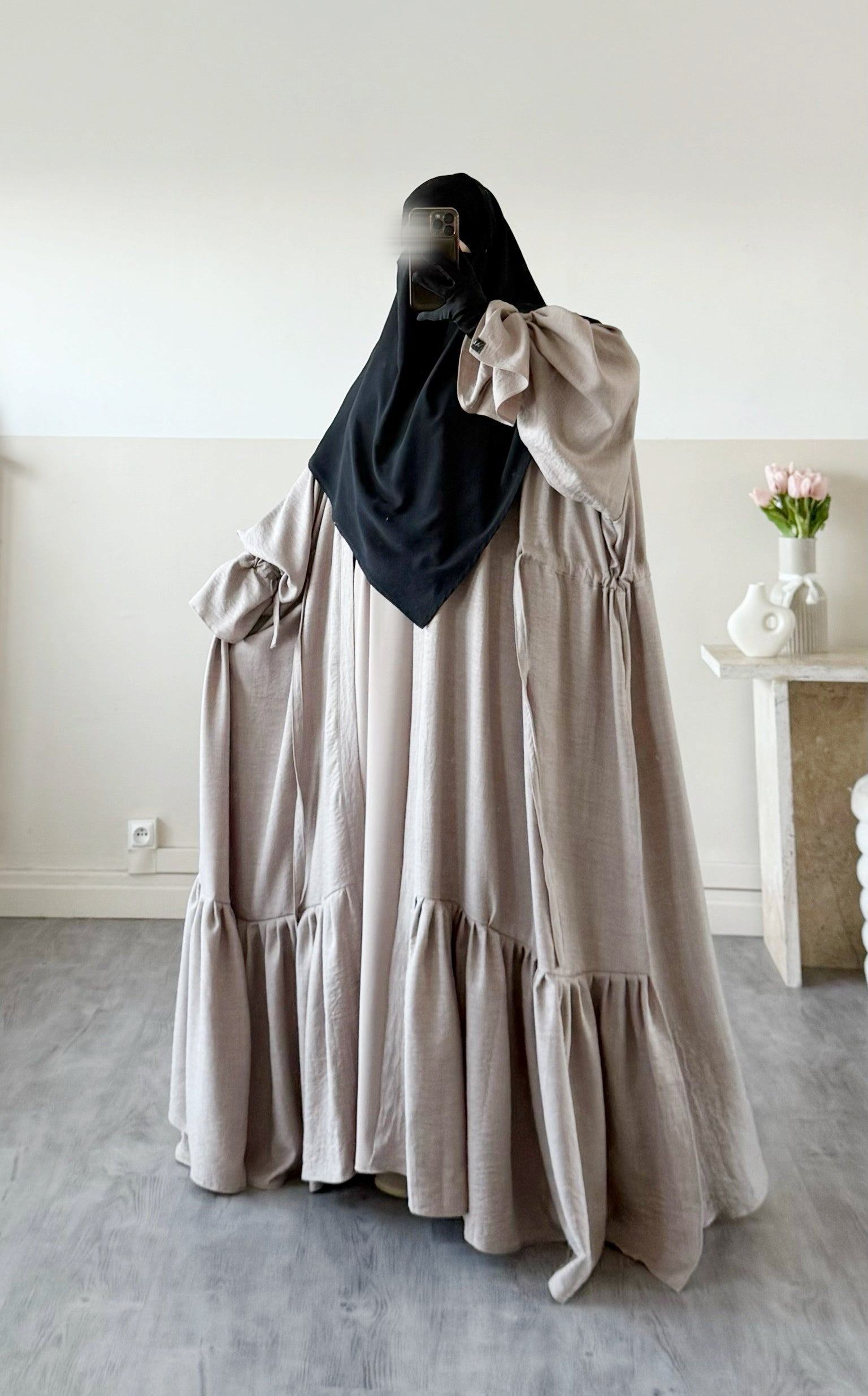 Set Imany Kimono effet Lin + sous abaya