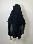 Charger l'image dans la visionneuse de la galerie, Niqab/Sitar Haya Pull down 3 voiles 90cm Noir