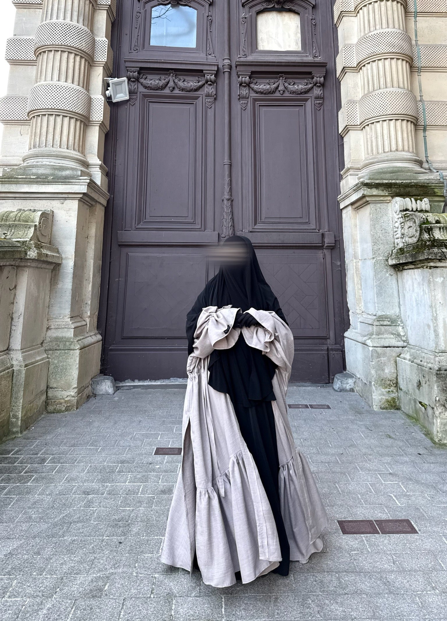 Set Imany Kimono effet Lin + sous abaya