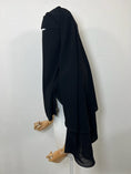 Charger l'image dans la visionneuse de la galerie, Niqab Tahira arrondi long casquette Noir