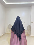 Charger l'image dans la visionneuse de la galerie, Khimar Tarha 2 voiles pointu Mousseline