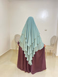 Charger l'image dans la visionneuse de la galerie, Khimar Tarha 3 voiles pointu Mousseline