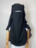 Charger l'image dans la visionneuse de la galerie, Niqab/sitar Zahra casquette sans fil Noir