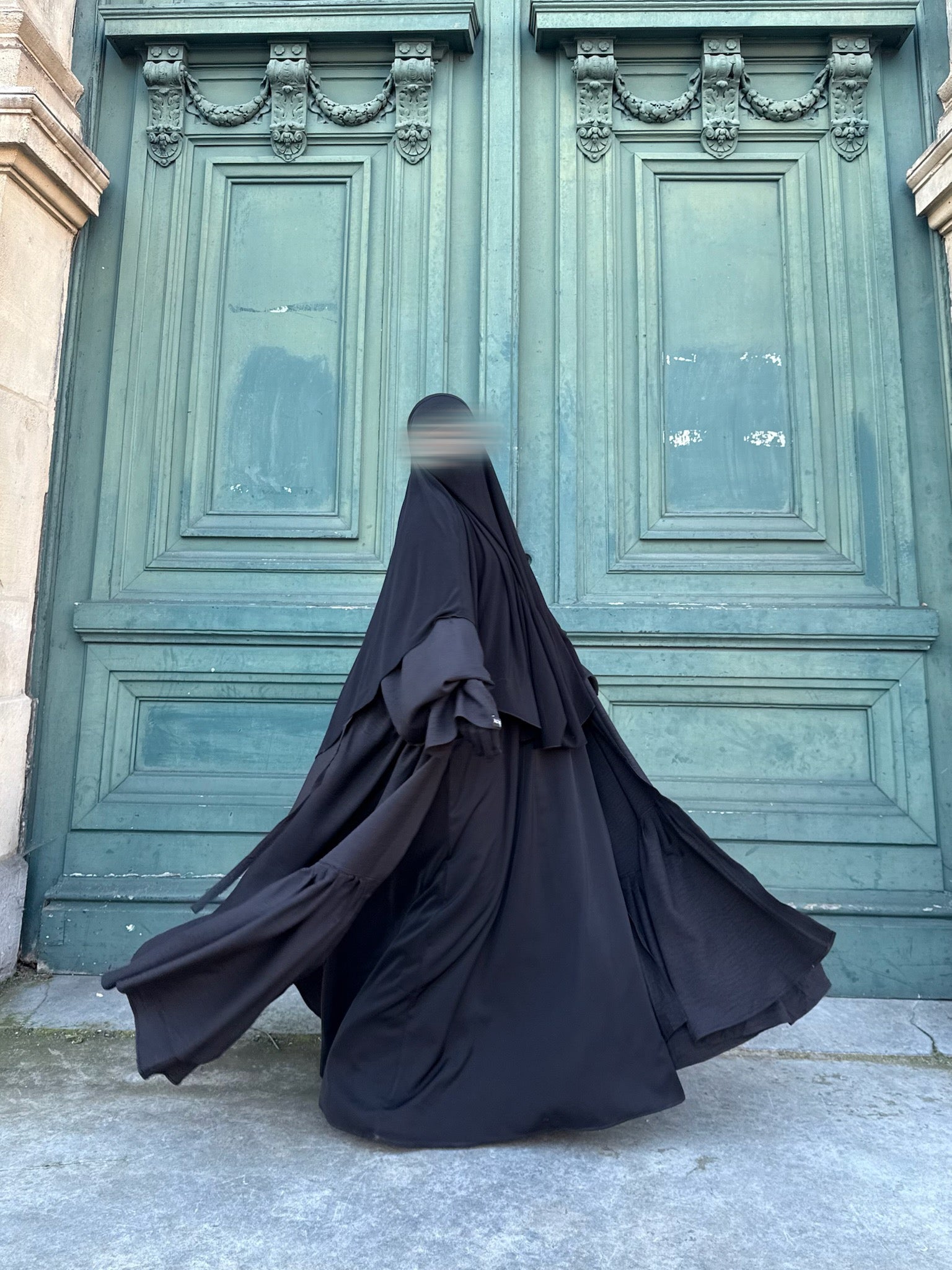Set Imany Kimono effet Lin + sous abaya