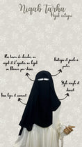 Charger l'image dans la visionneuse de la galerie, Niqab Tarha hijab intégré Noir