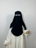 Charger l'image dans la visionneuse de la galerie, Niqab/Sitar Tahira arrondi long Noir