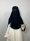 Charger l'image dans la visionneuse de la galerie, Niqab Tahira arrondi long casquette Noir