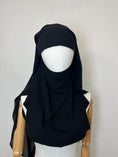 Charger l'image dans la visionneuse de la galerie, Niqab/Sitar Haya Pull down 3 voiles 90cm Noir