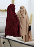 Charger l'image dans la visionneuse de la galerie, Half niqab Whool peach