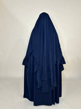 Charger l'image dans la visionneuse de la galerie, Khimar Hajar 2 voiles Soie de médine