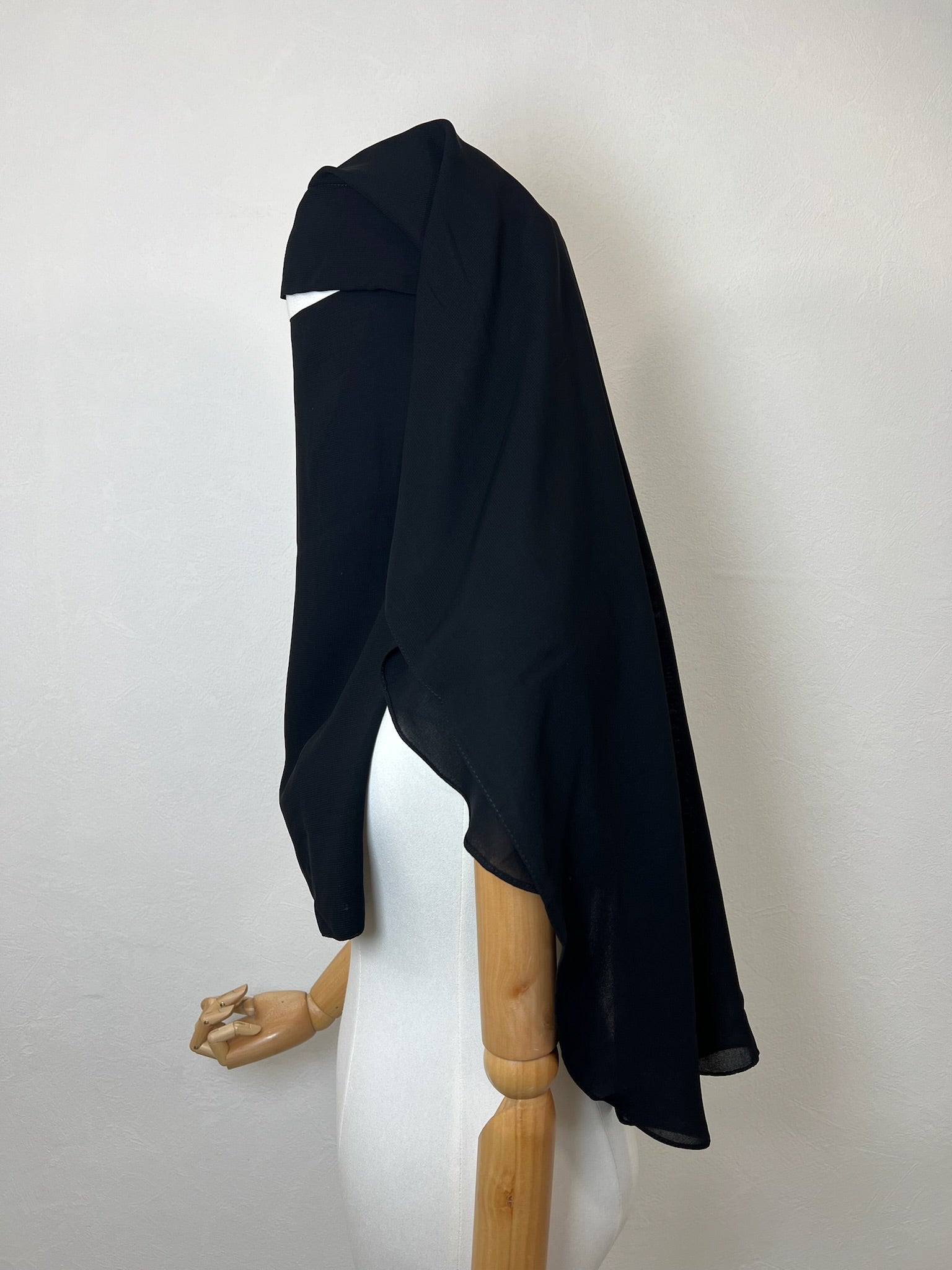 Niqab/sitar Zahra casquette sans fil  Lycra Noir