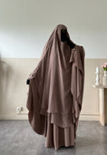 Charger l'image dans la visionneuse de la galerie, Khimar Tarha 2 voiles arrondi
