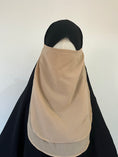 Bild in Galerie-Betrachter laden, Halber Niqab aus Musselin mit 2 Schleiern
