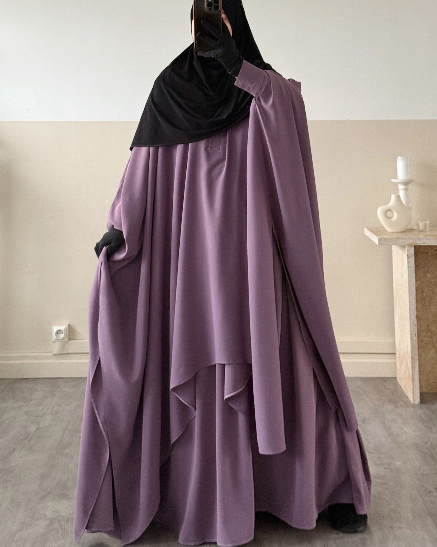 Half niqab Soie de medine