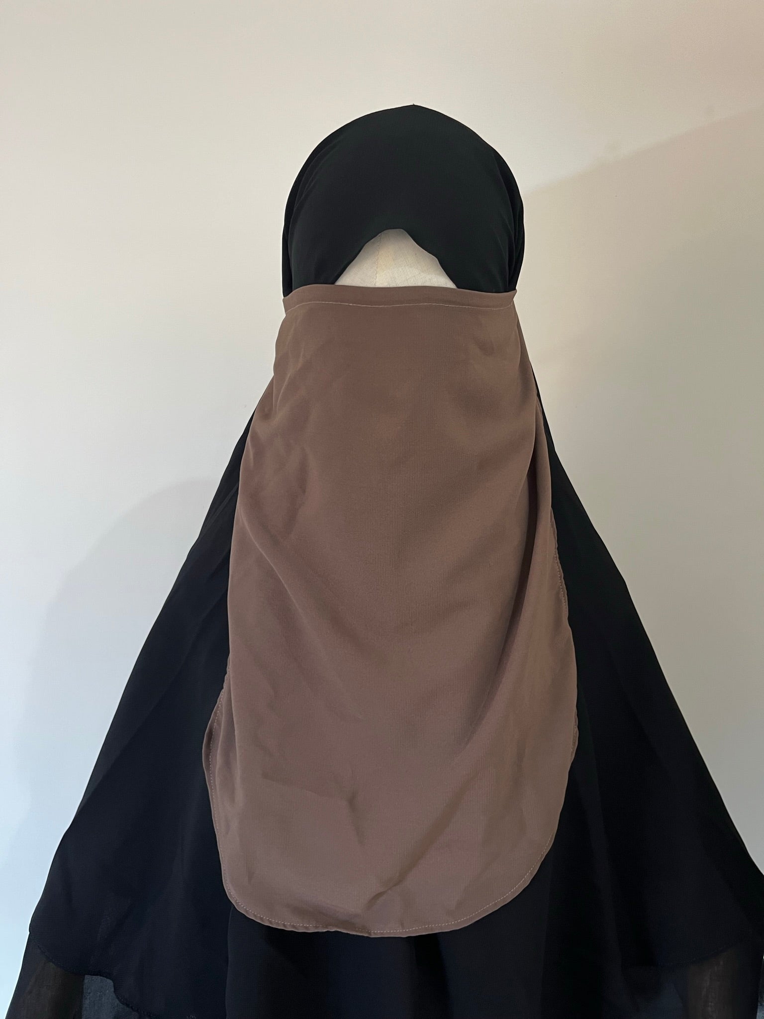 Halber Niqab Whool-Pfirsich