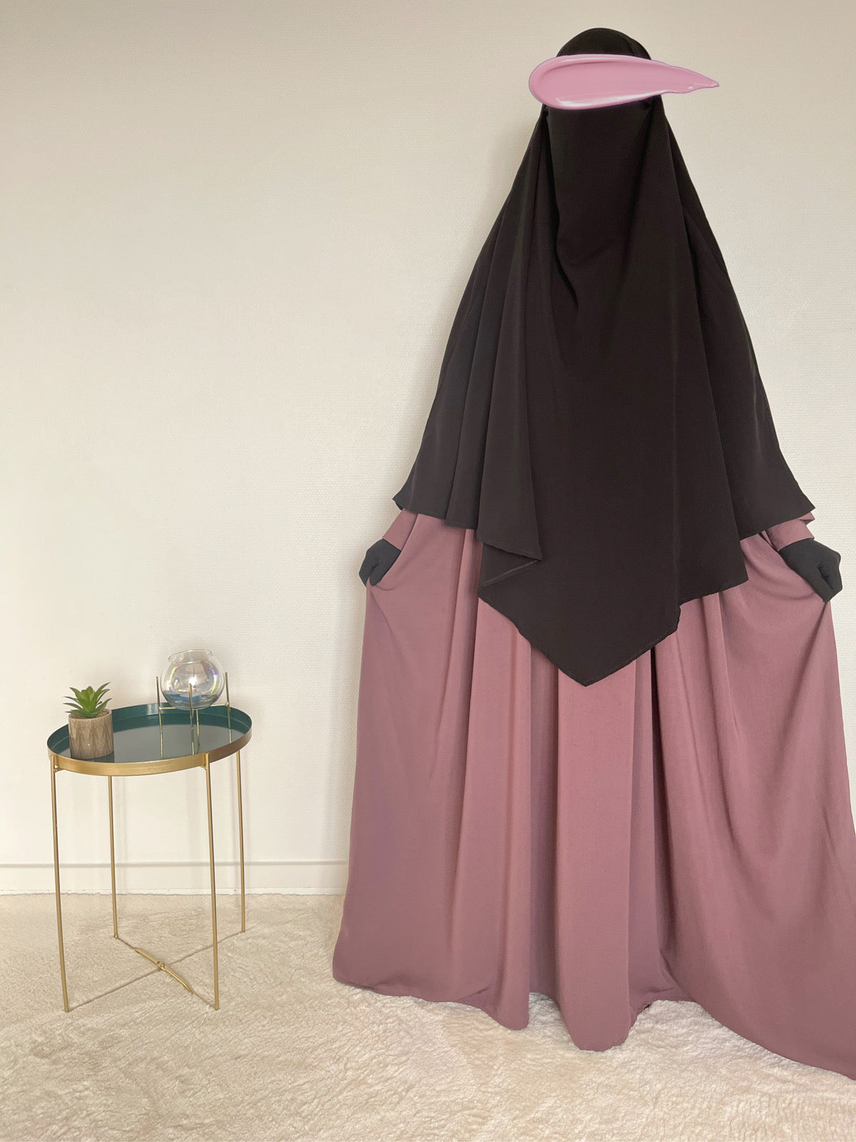 Khimar pointu Sarah (Whool Peach)