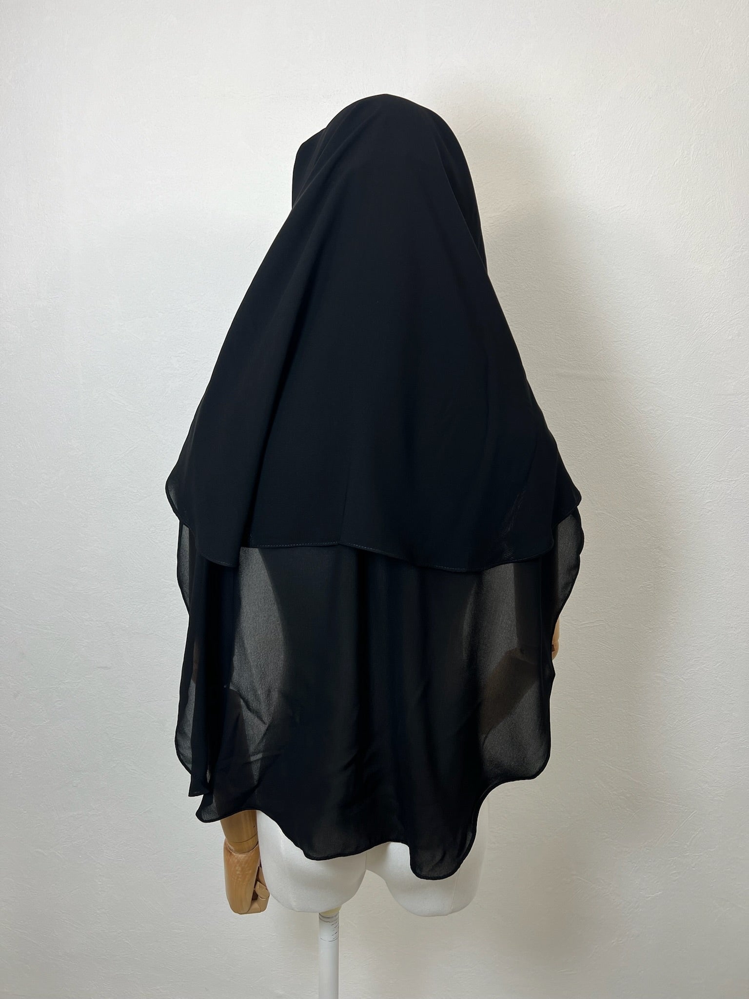 Niqab/Sitar Haya Pull down 3 voiles 90cm Noir
