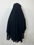 Bild in Galerie-Betrachter laden, Niqab Tahira arrondi long casquette Noir
