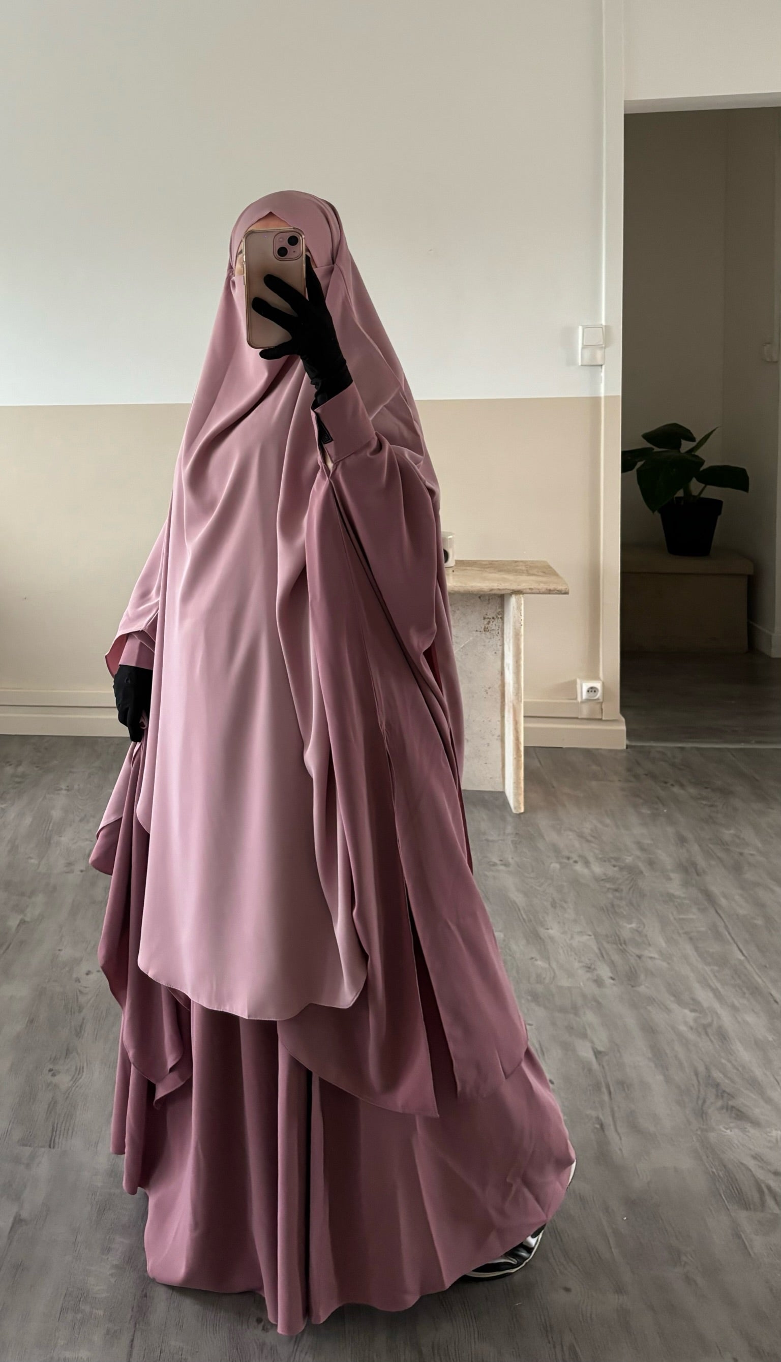 Half niqab Soie de medine
