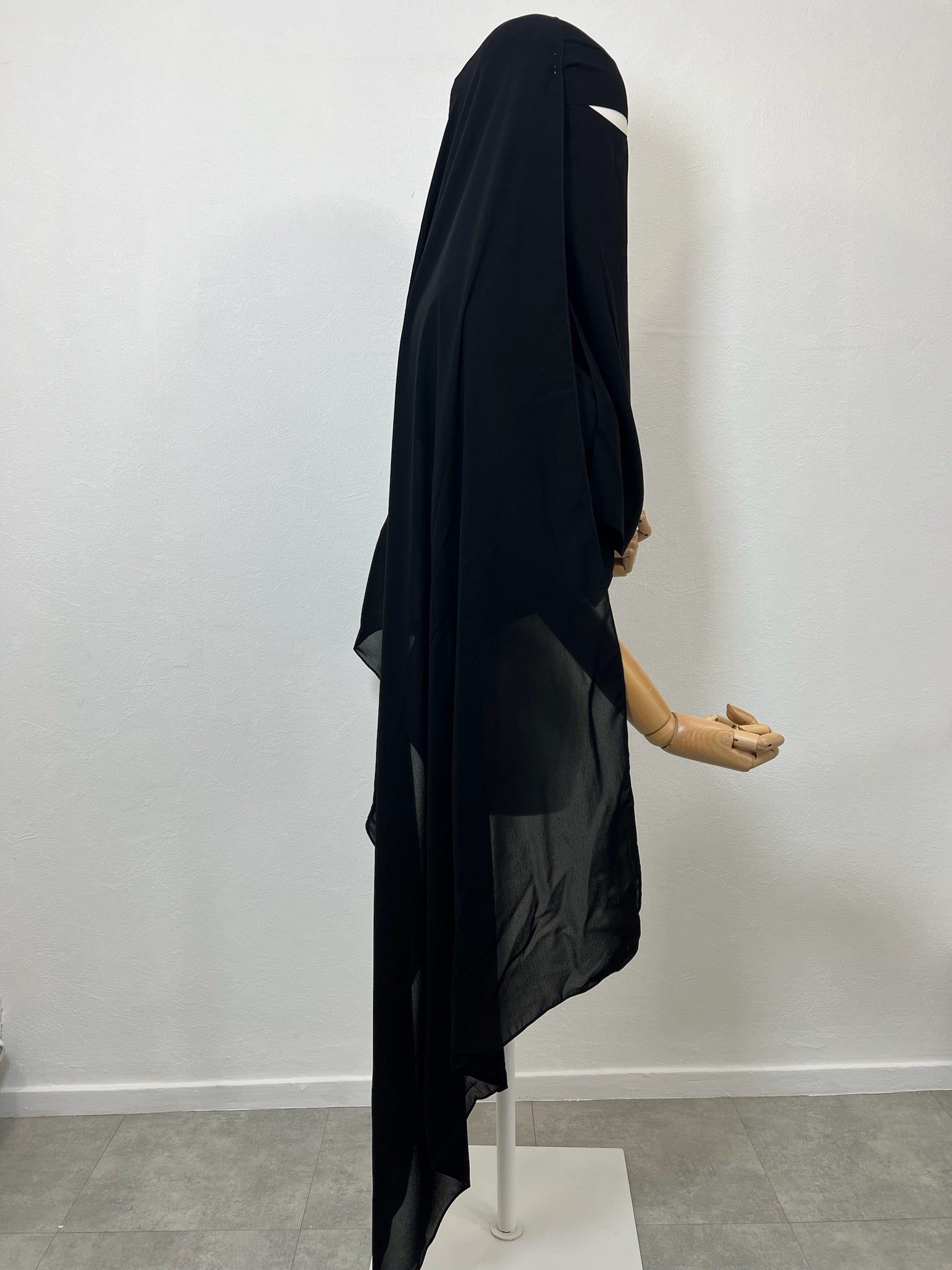 Niqab Tarha hijab intégré Noir