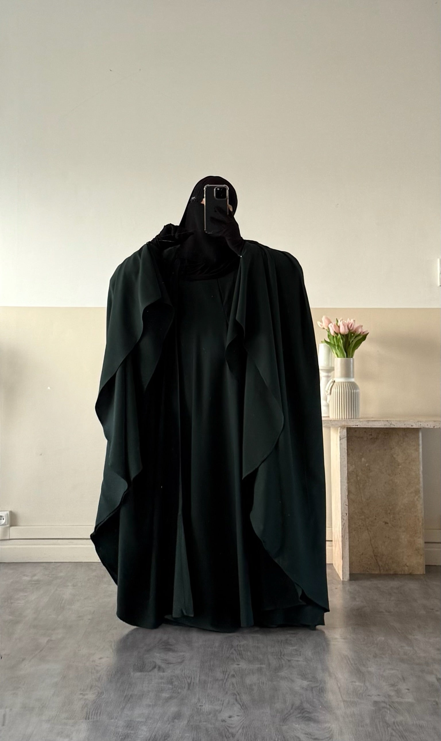 Set Maleeka kimono + sous abaya Soie de médine