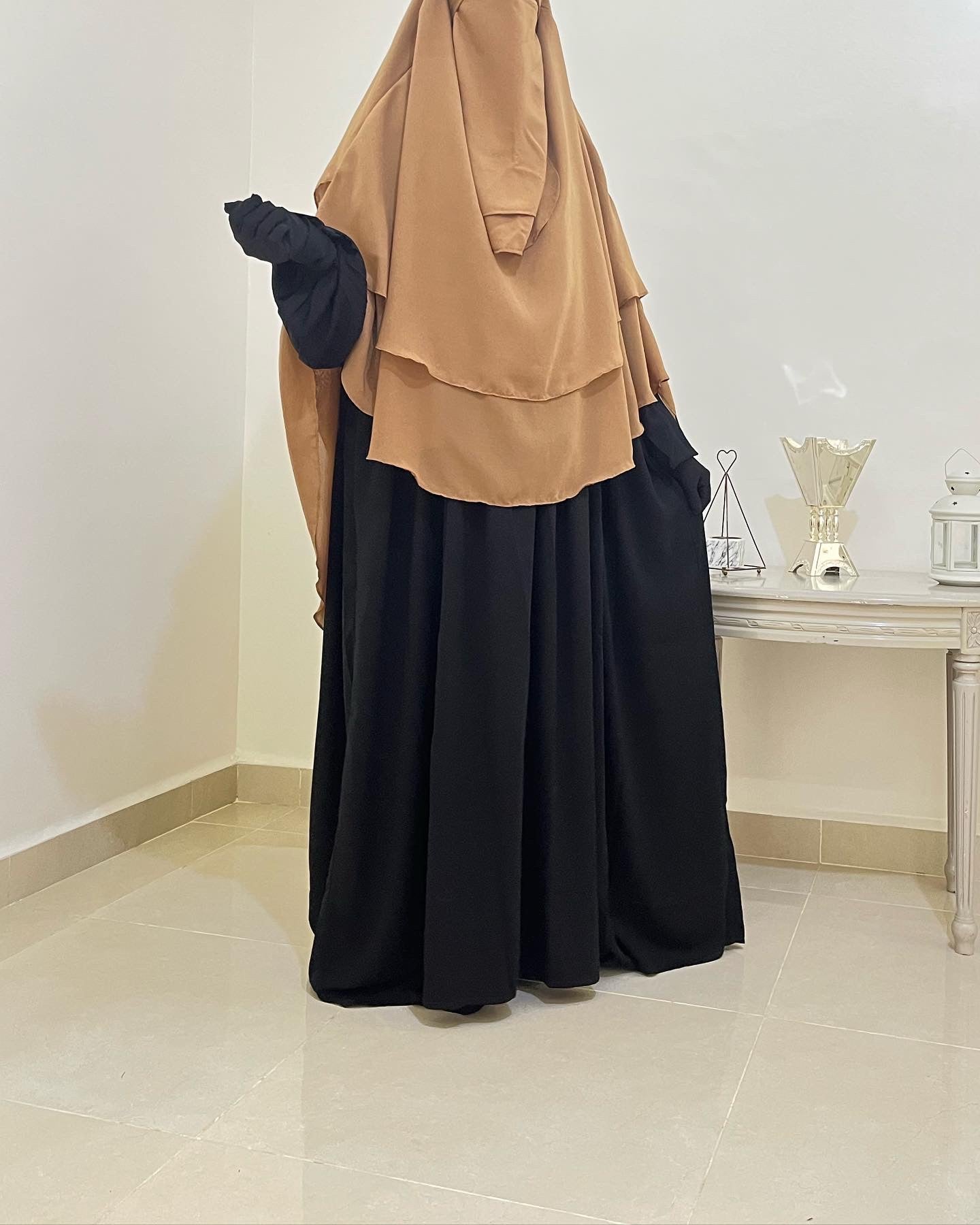 Half niqab Mousseline 2 voiles