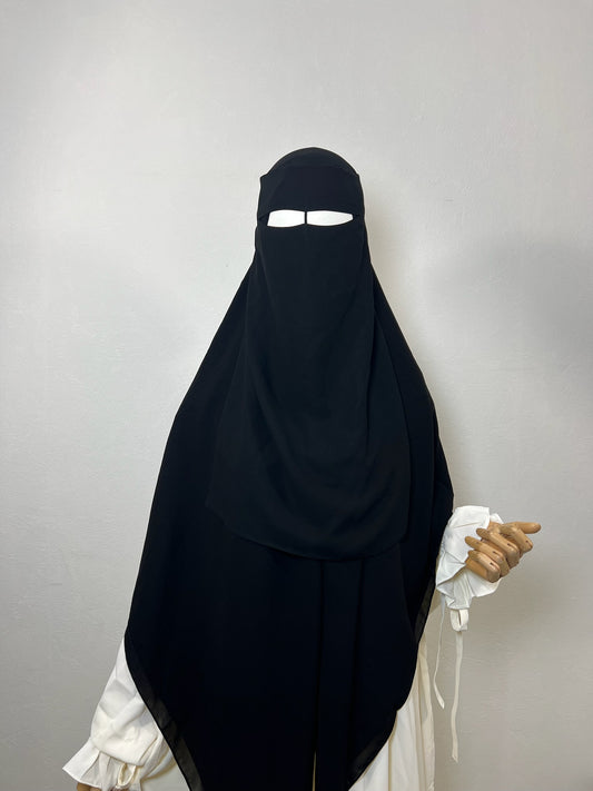 Niqab Saudi-Schwarz