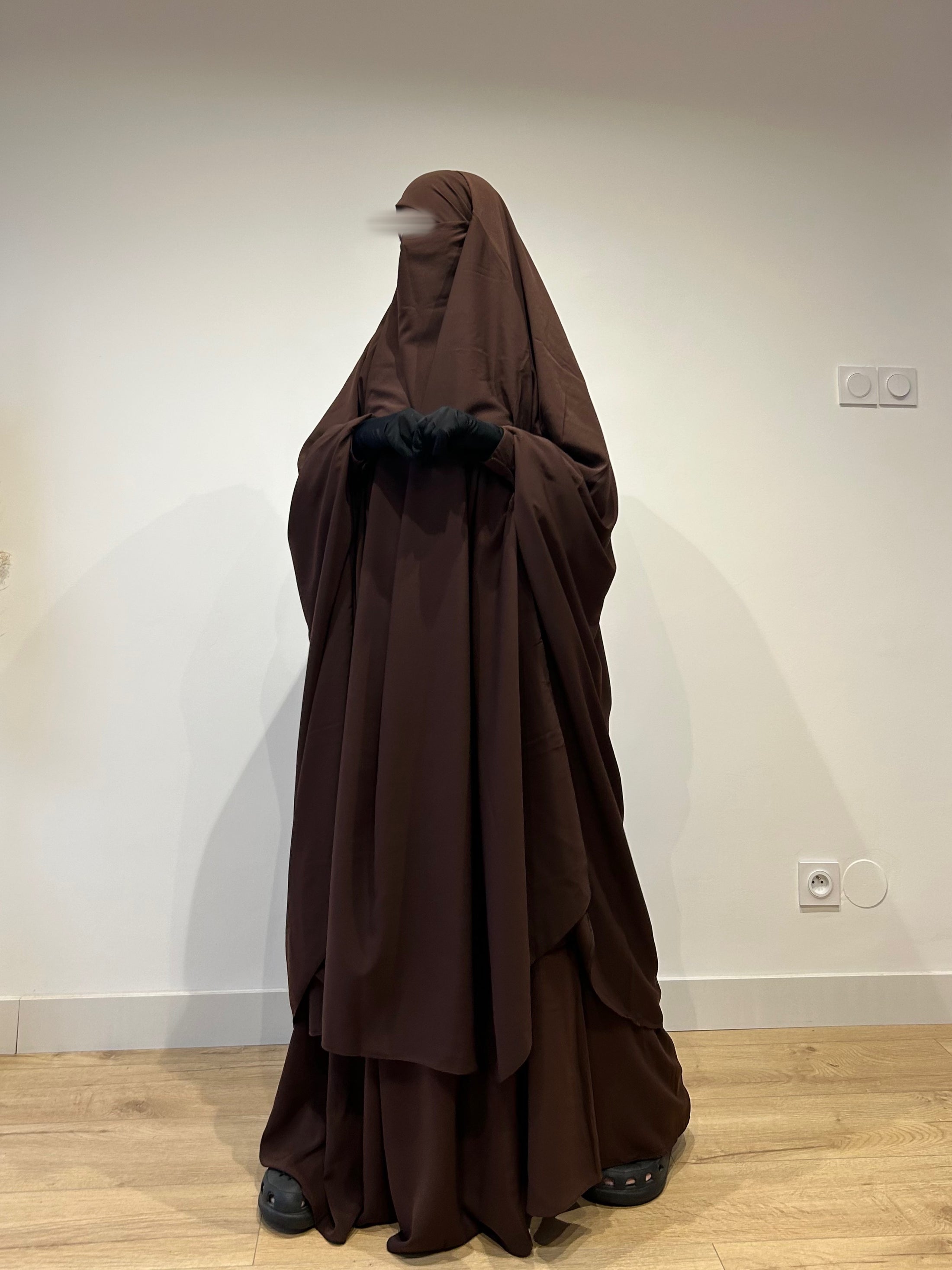 Jilbab 2 pièces Jupe Whool peach