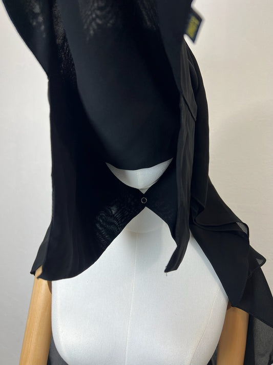 Niqab/Sitar Haya Pull down 3 voiles 90cm Noir