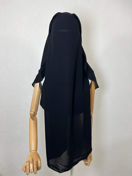Niqab/sitar Zahra casquette sans fil  Lycra Noir