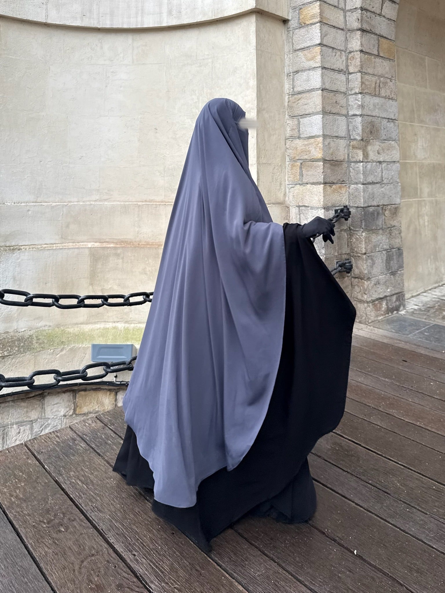 Khimar arrondi Maleeka T1 140cm (Whool Peach)