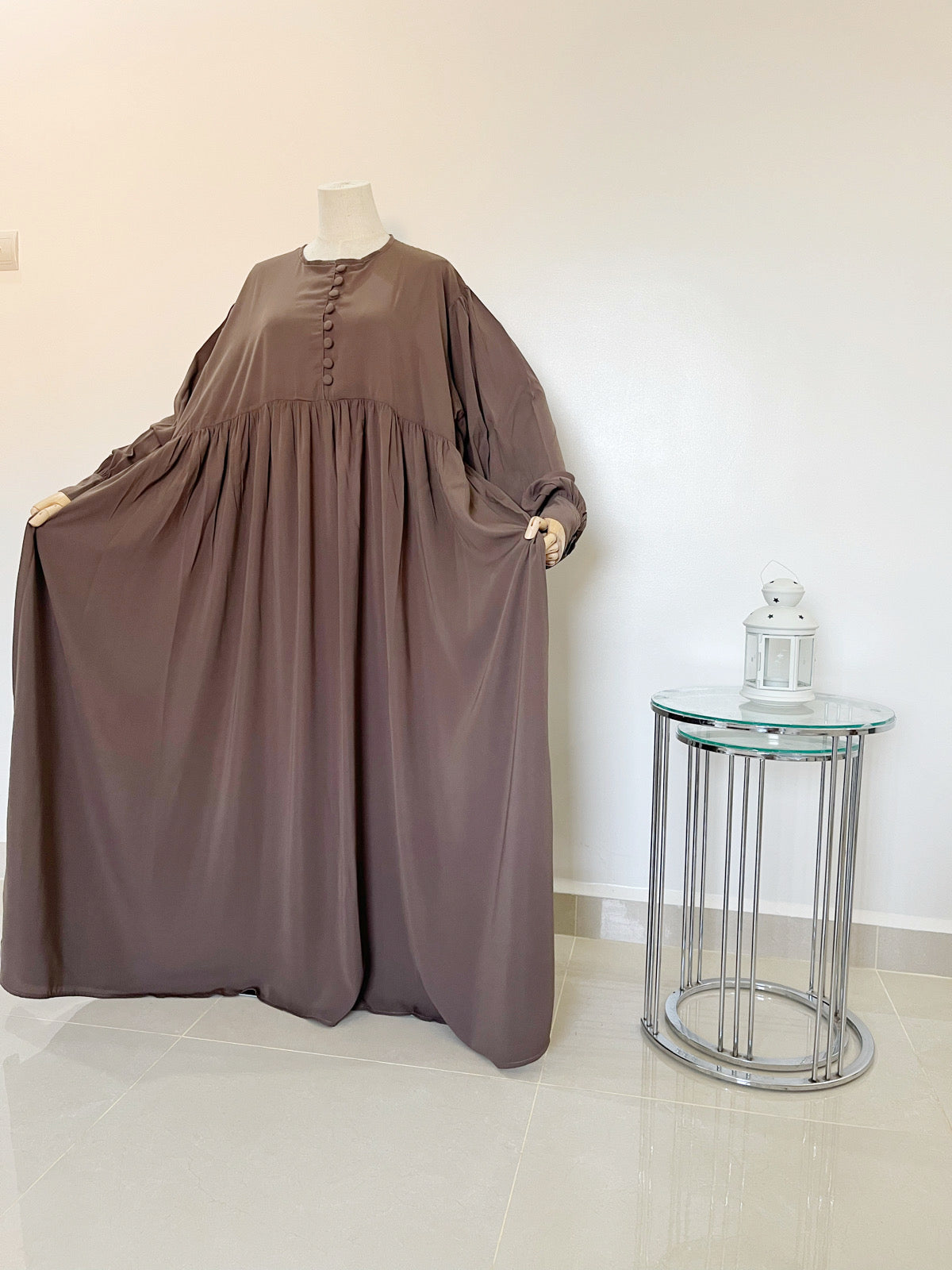 Abaya Balqis Wolle Pfirsich