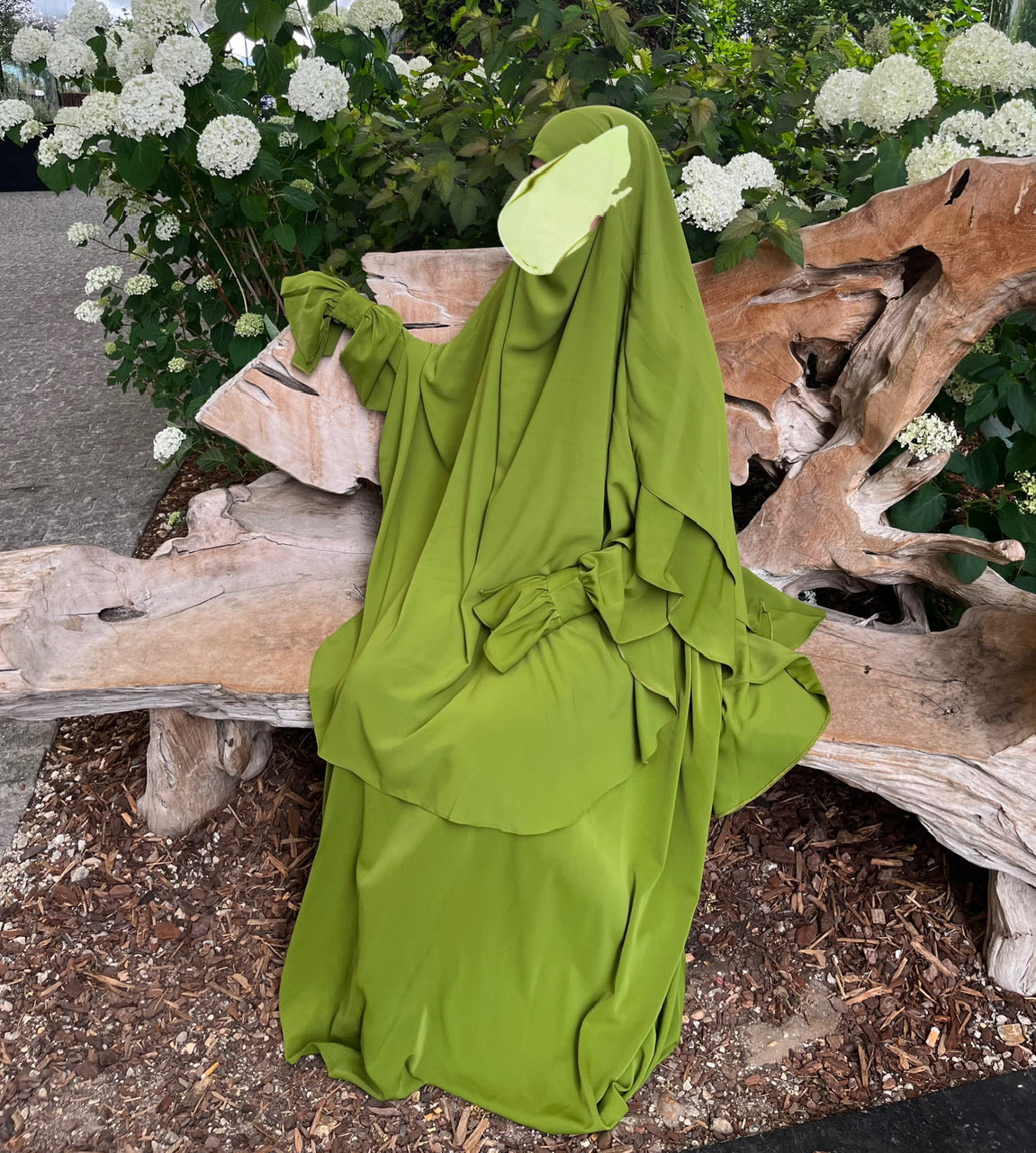 Khimar Hajar 2 voiles Soie de médine