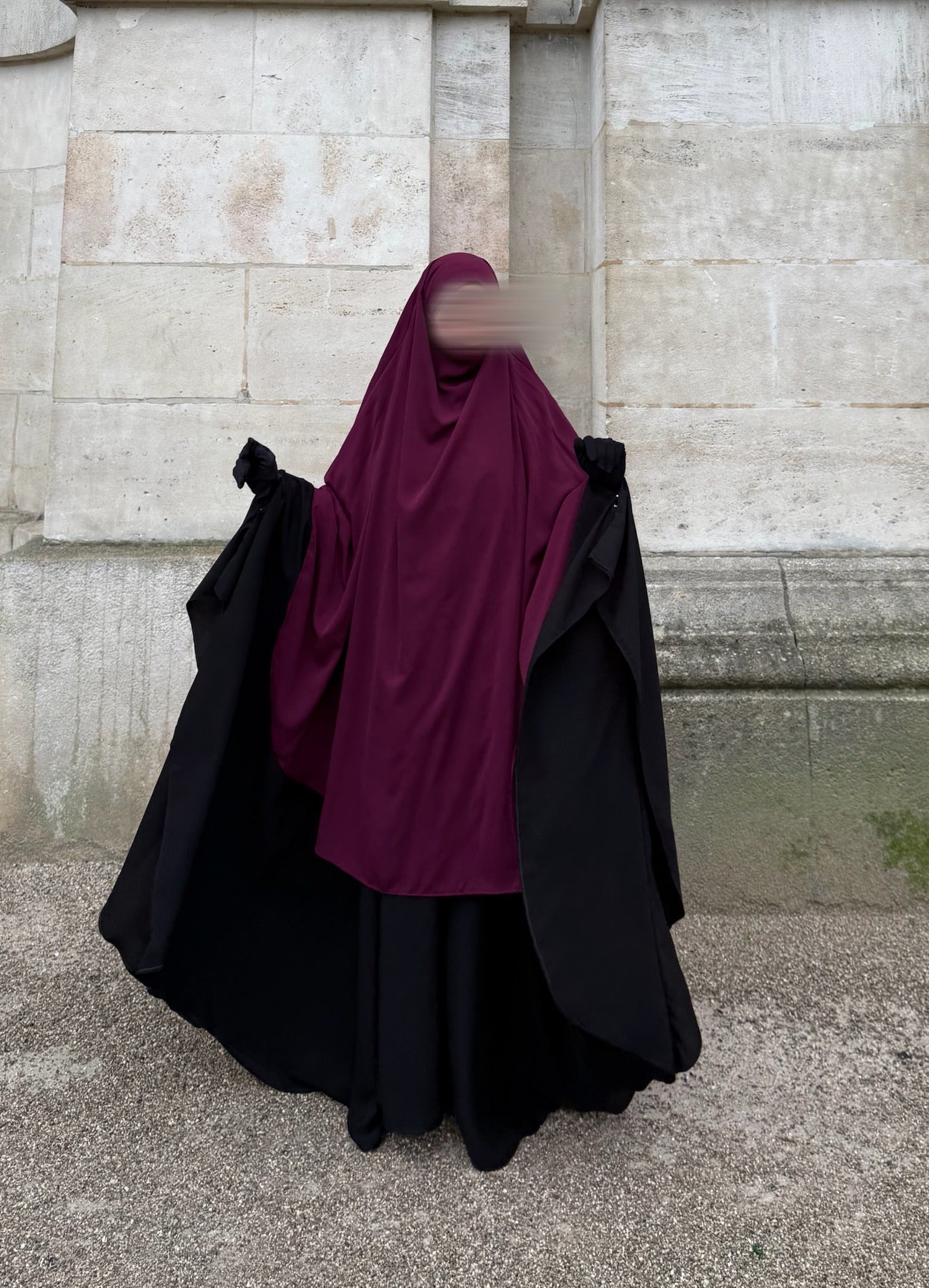 Khimar arrondi Maleeka T2 150cm (Whool Peach)