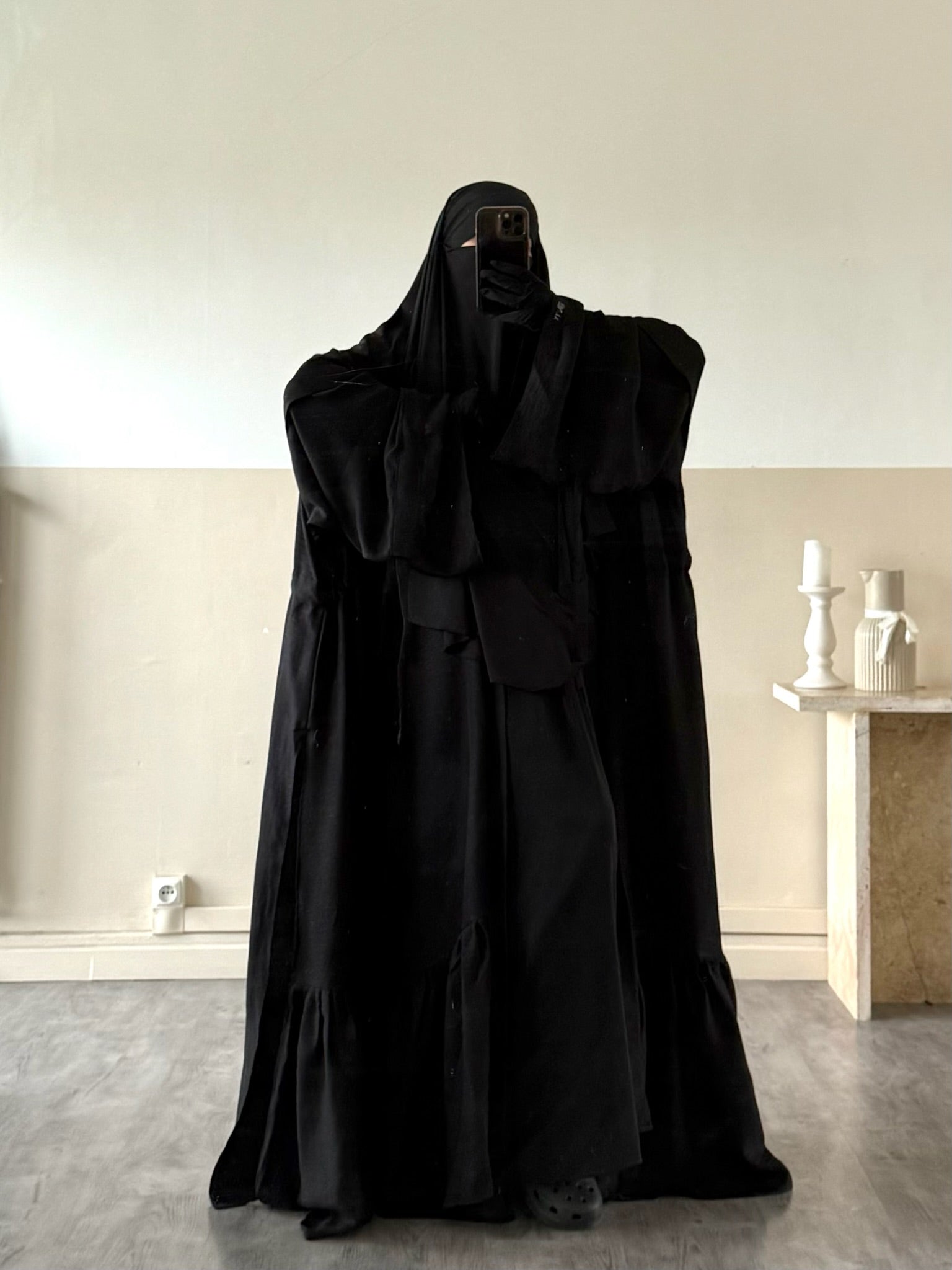 Set Imany Kimono effet Lin + sous abaya
