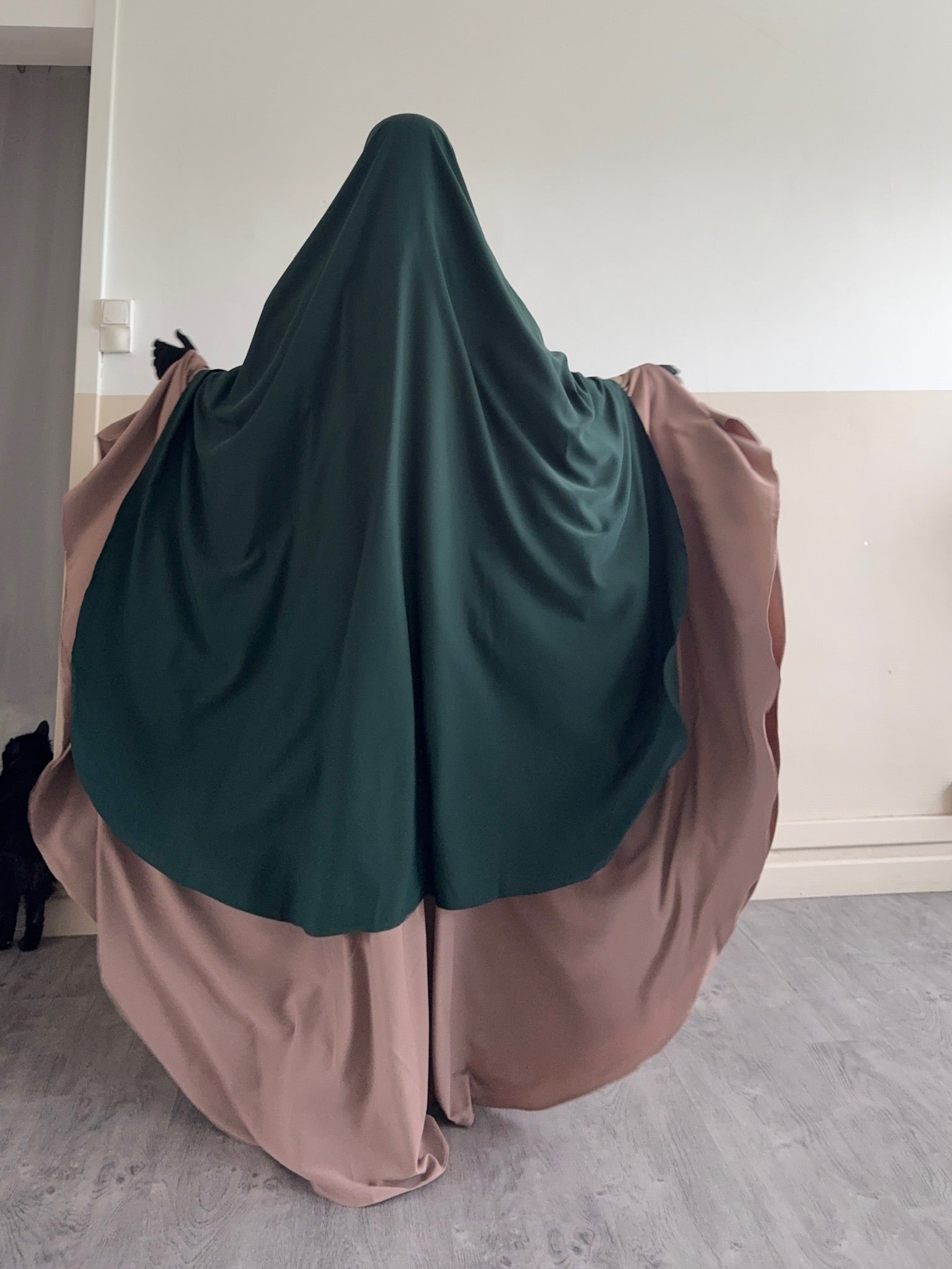 Khimar arrondi Maleeka T2  150cm (Soie de médine)