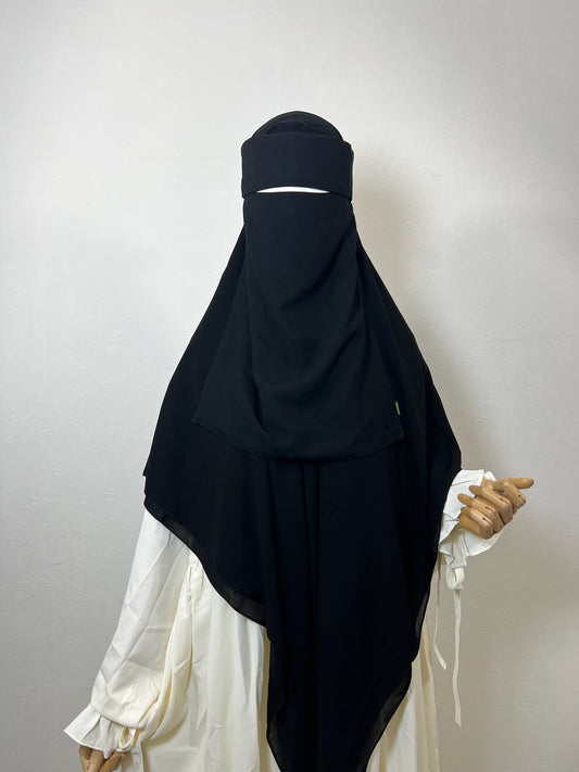 Niqab Pull down bandeau renforcé Noir