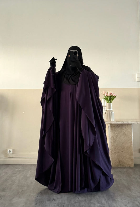 Set Maleeka kimono + sous abaya Soie de médine déstockage