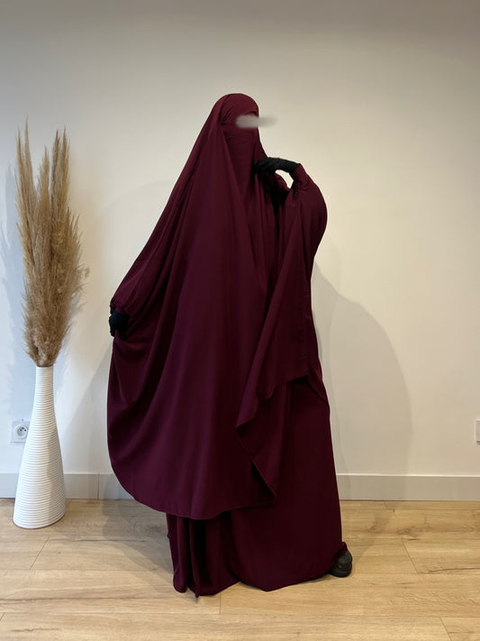 Jilbab 2 pièces Jupe Whool peach