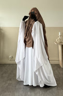 Abaya Maleeka Whool Peach