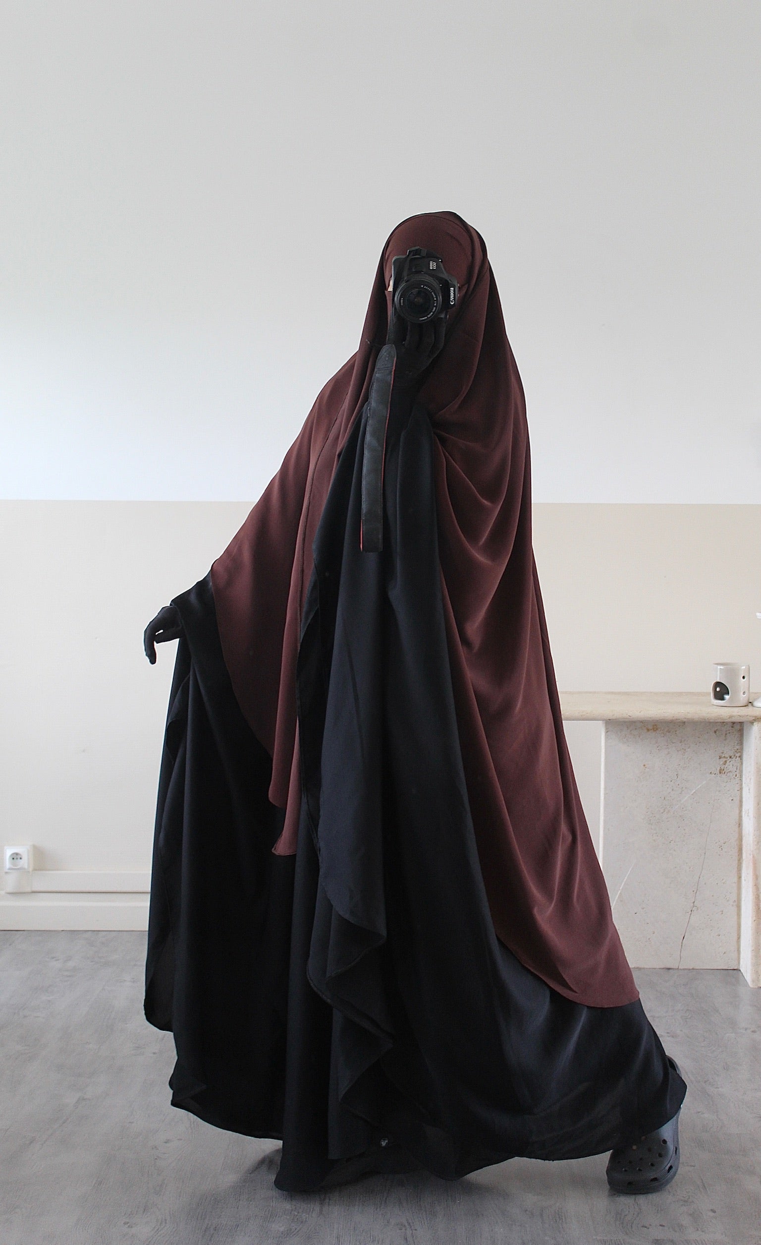 Khimar arrondi Maleeka T2  150cm (Soie de médine)