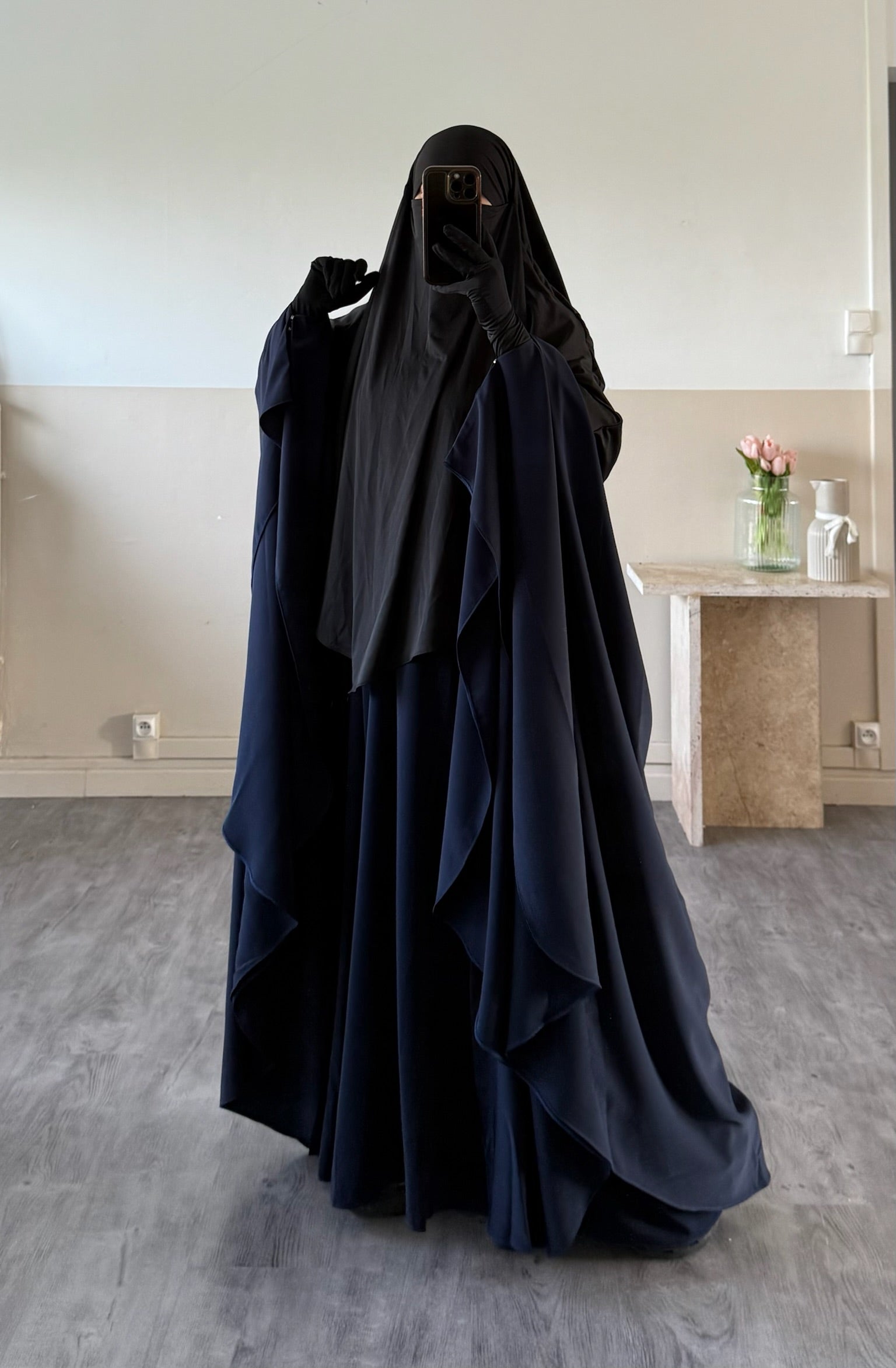 Set Maleeka kimono + sous abaya Soie de médine