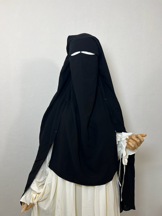 Niqab/Sitar Salma casquette boutons de pression