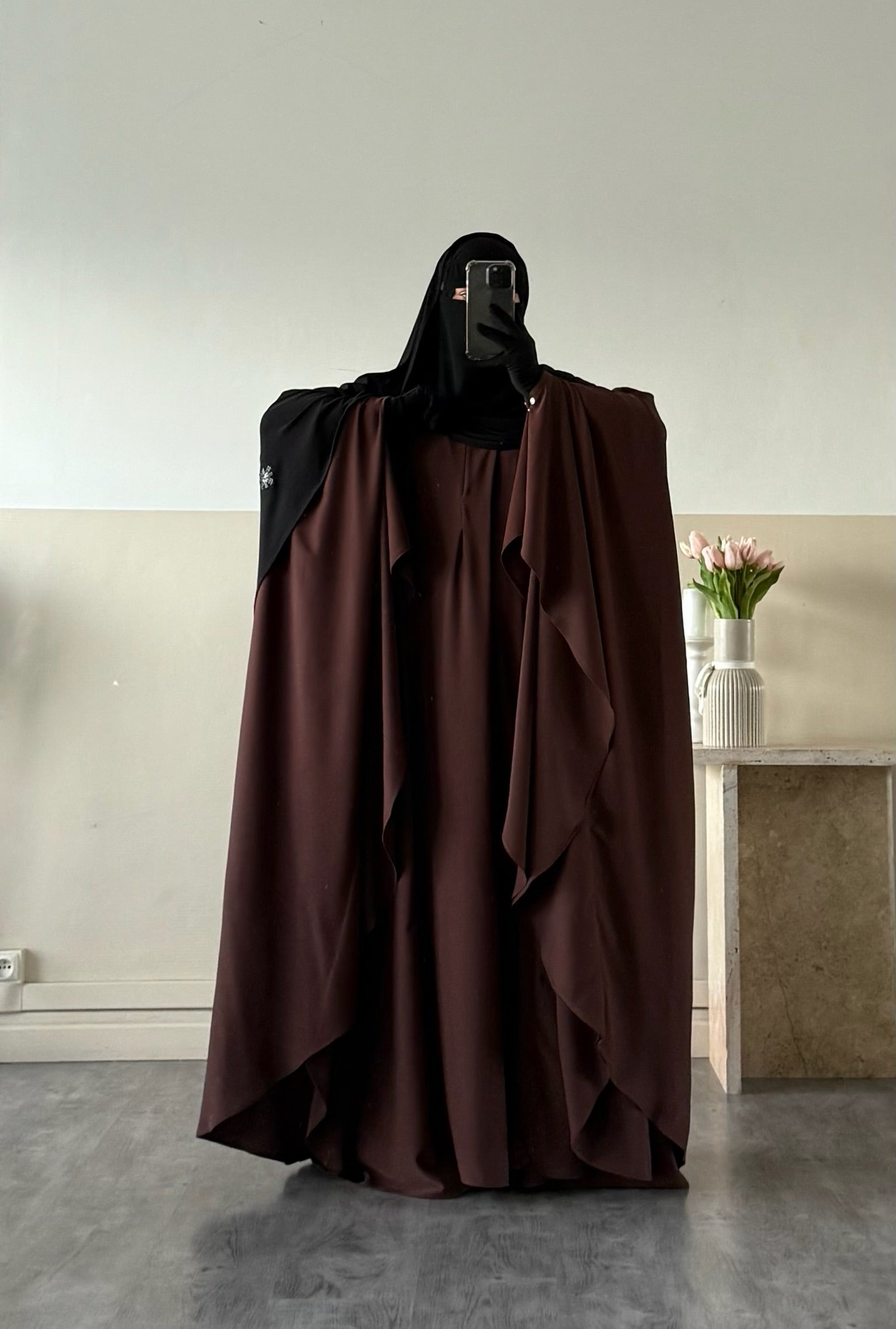 Set Maleeka kimono + sous abaya Soie de médine