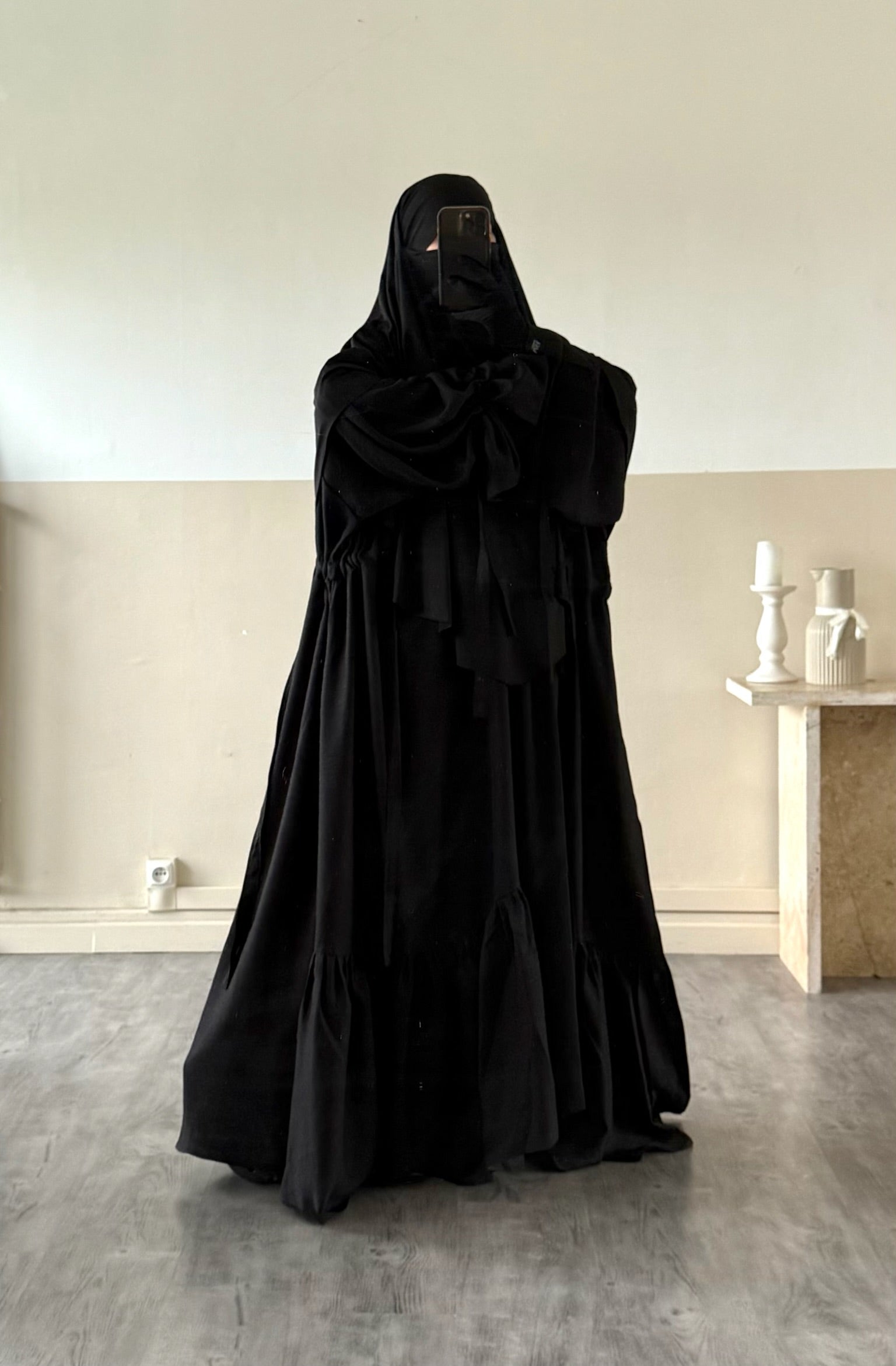Set Imany Kimono effet Lin + sous abaya