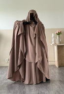 Khimar arrondi Maleeka T2  150cm (Soie de médine)